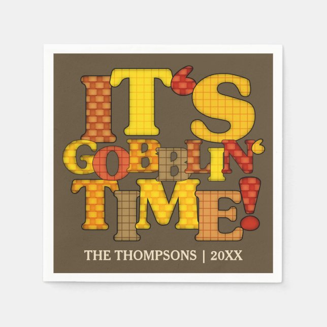 Funny Thanksgiving Dinner Napkin (Front)