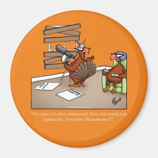 Funny Thanksgiving Dinner Party Favor Magnet (Front)