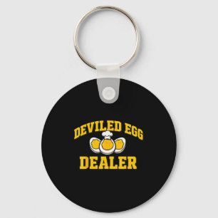 Funny Thanksgiving Fathers Day Retro Deviled Egg E Key Ring