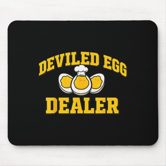 Funny Thanksgiving Fathers Day Retro Deviled Egg E Mouse Mat (Front)