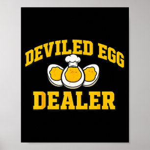 Funny Thanksgiving Fathers Day Retro Deviled Egg E Poster