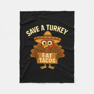 Funny Thanksgiving Fleece Blanket