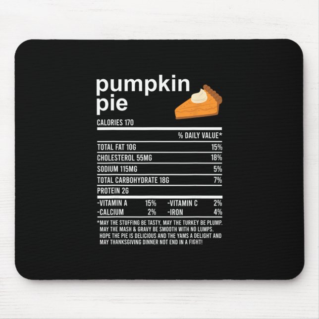 Funny Thanksgiving Food Apparel  Mouse Mat (Front)