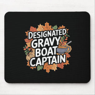 Funny Thanksgiving Food - Gravy Boat Captain Mouse Mat