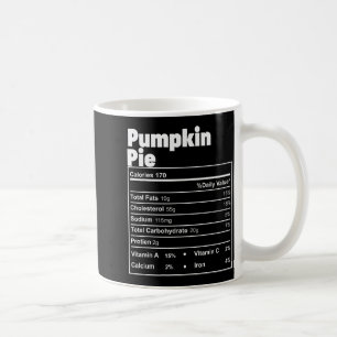 Funny Thanksgiving Food Pumpkin E Nutritional Fact Coffee Mug