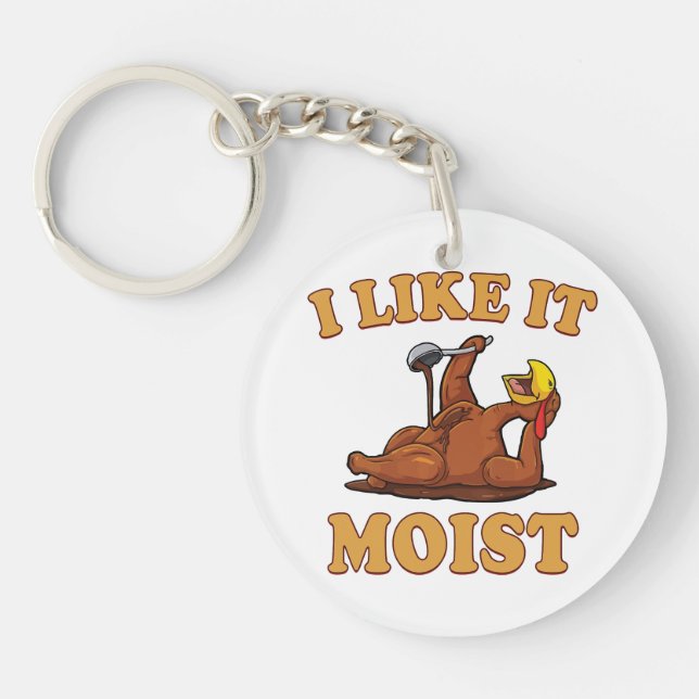 Funny Thanksgiving Foods Family Group Set I LIKE I Key Ring (Front)