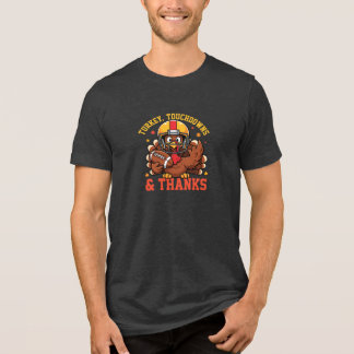 Funny Thanksgiving Football T-Shirt Tri-Blend Shirt