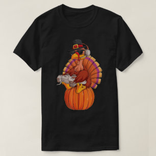Funny Thanksgiving Gamer Turkey Design T-Shirt