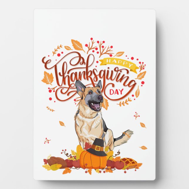 Funny Thanksgiving Gifts  German Shepherd Dog Plaque (Front)