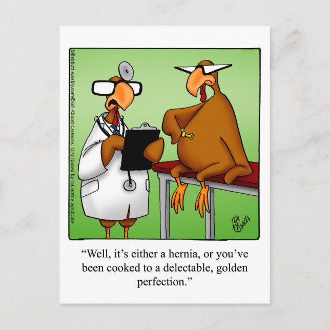 Funny Thanksgiving  "Golden Perfection" Postcard (Front)