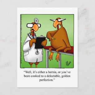Funny Thanksgiving "Golden Perfection" Postcard