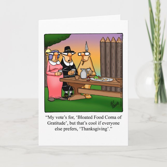 Funny Thanksgiving Greeting Card "Spectickles" (Front)