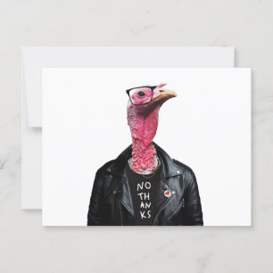 Funny Thanksgiving Greeting with cool Mr Turkey Postcard
