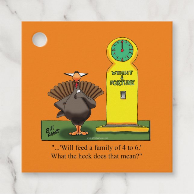 Funny Thanksgiving Holiday Gift Tags (Front)