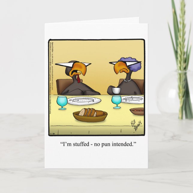Funny Thanksgiving Humor Greeting Card (Front)