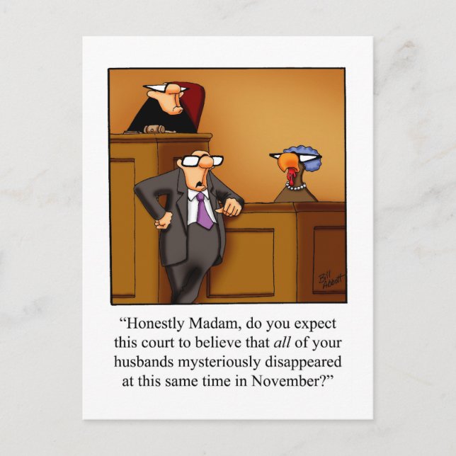 Funny Thanksgiving Humor  Postcards (Front)