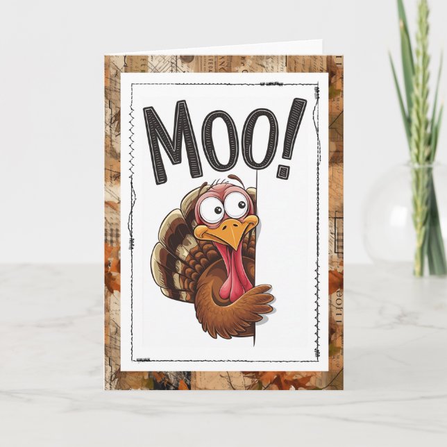 Funny Thanksgiving Humor Turkey  Card (Front)