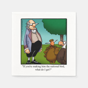 Funny Thanksgiving Humour Cocktail Party Napkins