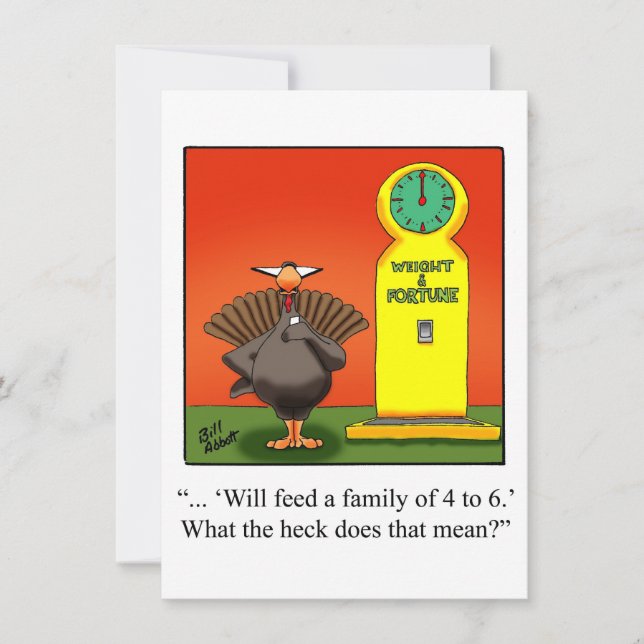 Funny Thanksgiving Humour Dinner Invitations (Front)
