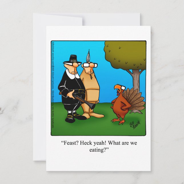 Funny Thanksgiving Humour Dinner Invitations (Front)