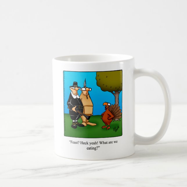 Funny Thanksgiving Humour "Feast" Mug (Right)