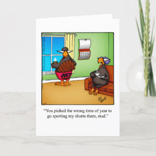 Funny Thanksgiving Humour Greeing Card