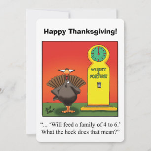 Funny Thanksgiving Humour Greeting Card 