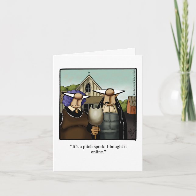 Funny Thanksgiving Humour Greeting Card (Front)