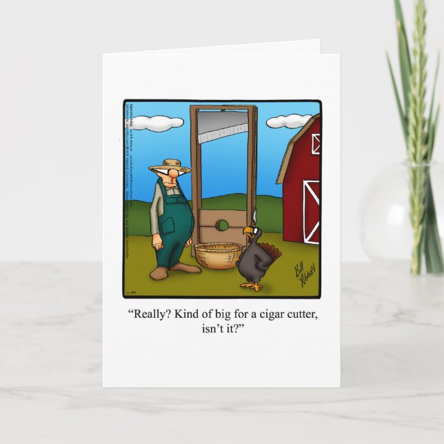 Funny Thanksgiving Humour Greeting Card (Front)