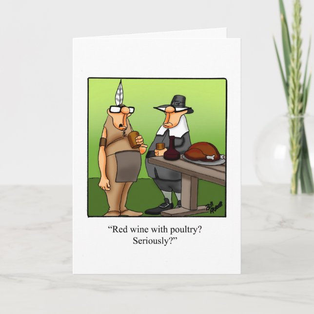 Funny Thanksgiving Humour Greeting Card Spectickle (Front)