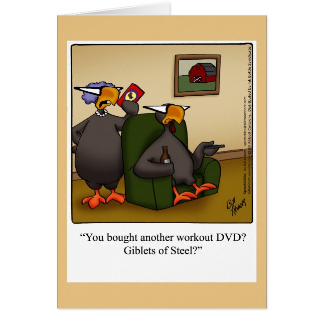 Funny Thanksgiving Humour Greeting Card Spectickle (Front)