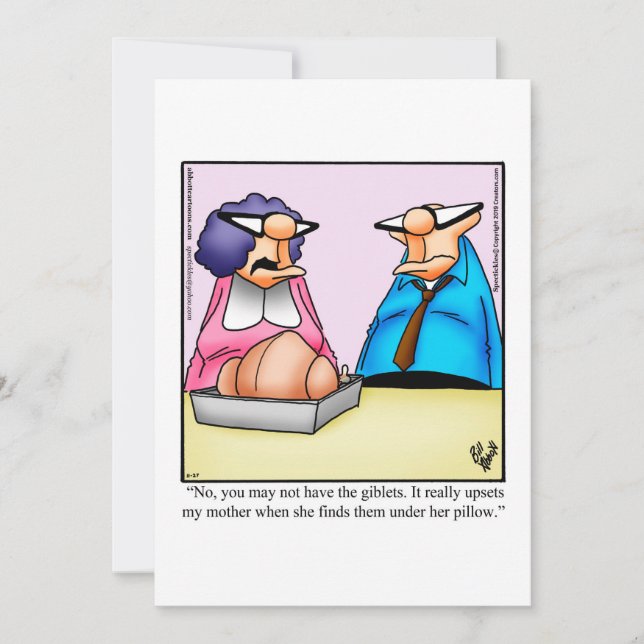 Funny Thanksgiving Humour Holiday Card (Front)