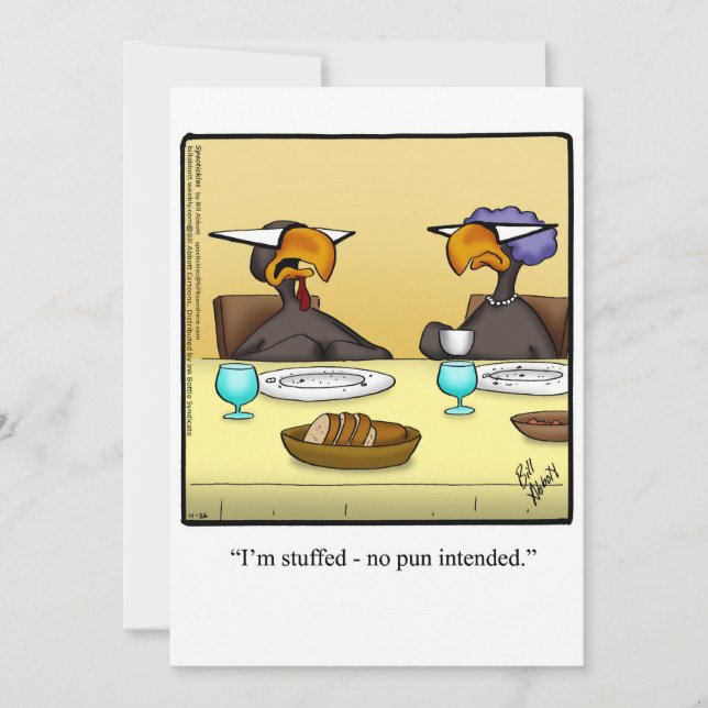Funny Thanksgiving Humour Holiday Card (Front)