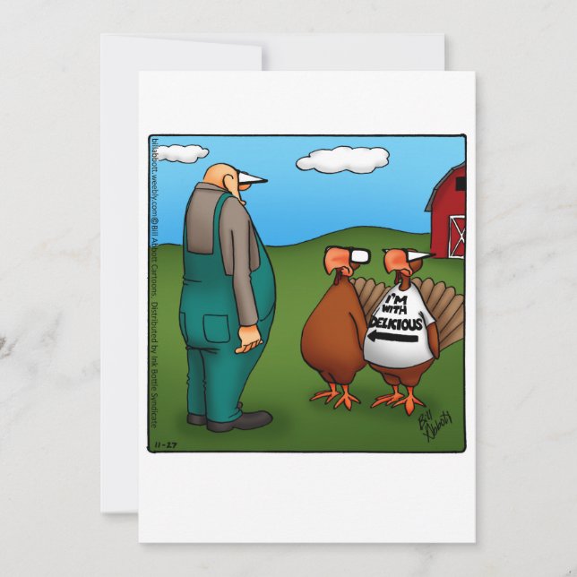 Funny Thanksgiving Humour Holiday Card (Front)