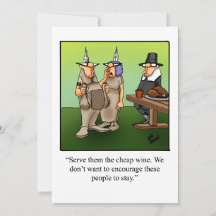 Funny Thanksgiving Humour Holiday Card