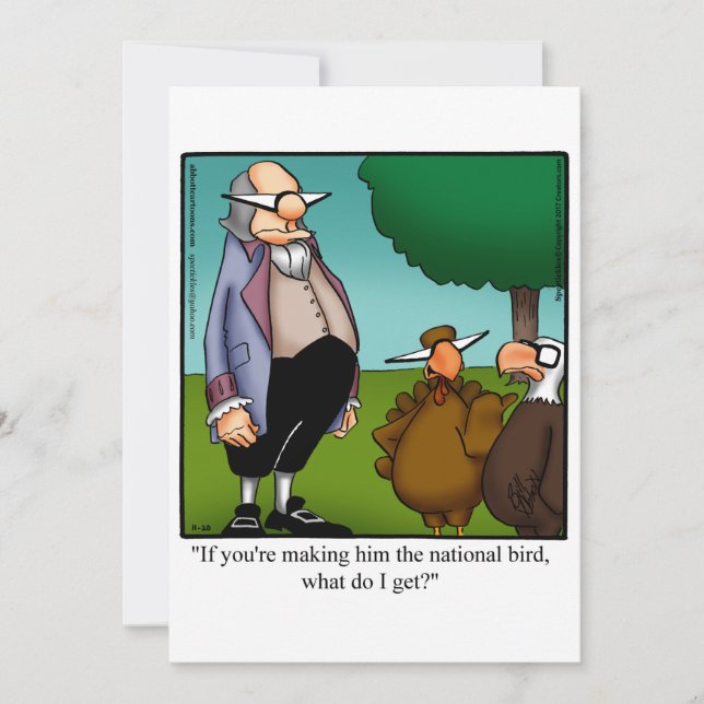 Funny Thanksgiving Humour Holiday Card (Front)
