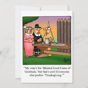 Funny Thanksgiving Humour Holiday Card