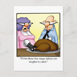 Funny Thanksgiving Humour Holiday Postcard
