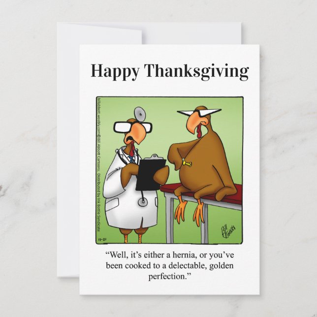 Funny Thanksgiving  Humour Invitations (Front)