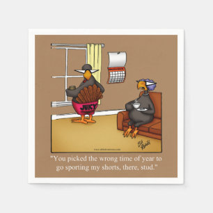 Funny Thanksgiving Humour Party Napkins