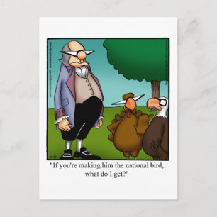 Funny Thanksgiving Humour Postcard