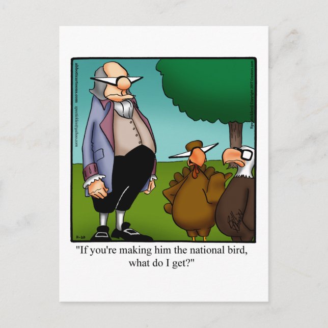 Funny Thanksgiving Humour Postcard (Front)