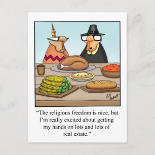 Funny Thanksgiving Humour Postcard