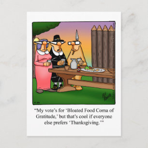 Funny Thanksgiving Humour Postcard