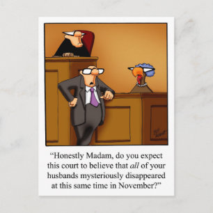 Funny Thanksgiving Humour Postcards