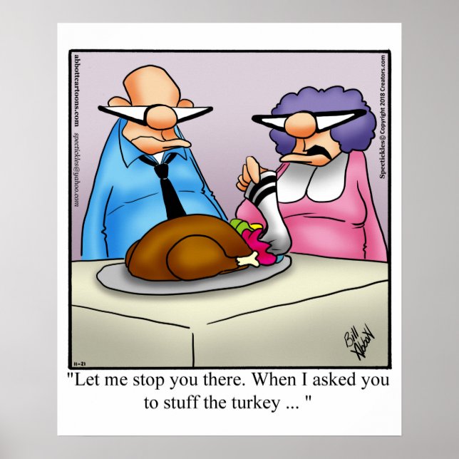 Funny Thanksgiving Humour Poster (Front)