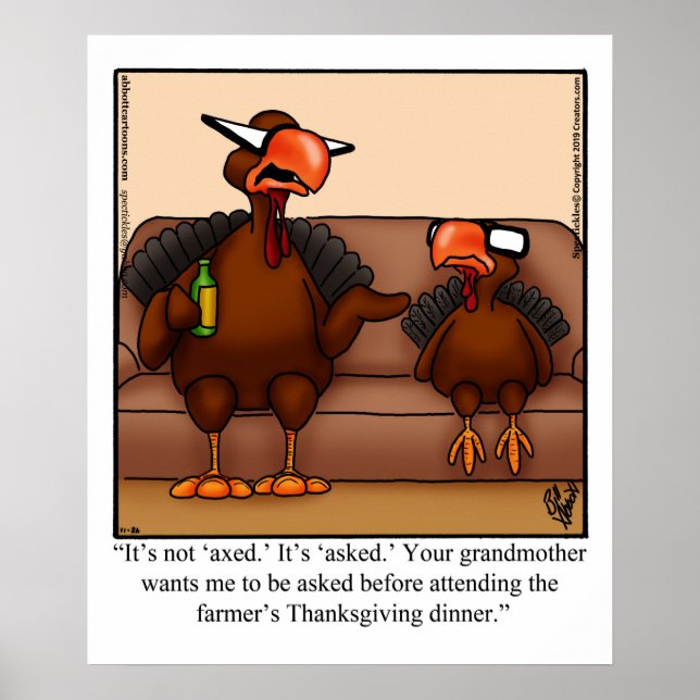Funny Thanksgiving Humour Poster (Front)