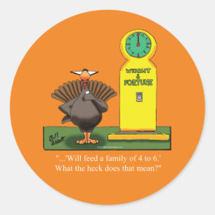 Funny Thanksgiving Humour Stickers