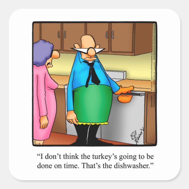 Funny Thanksgiving Humour Stickers (Front)