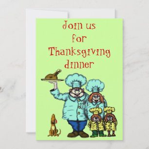 Funny Thanksgiving invitation card